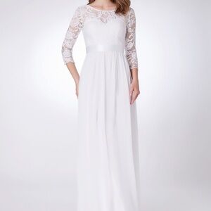 Everpretty white lace gown New M